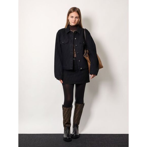 Fendi Women Cotton Sweater With Ff Motif - Picture 2 of 5